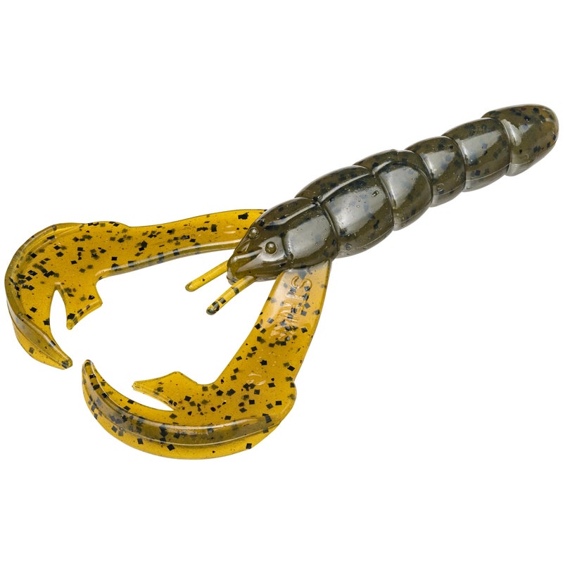 Strike King Rage Craw 4-Inch Fishing Lure, Soft Plastic Grub, Unique Design, Realistic Pincers, Slender Body, 4-Inches, 7-Pack